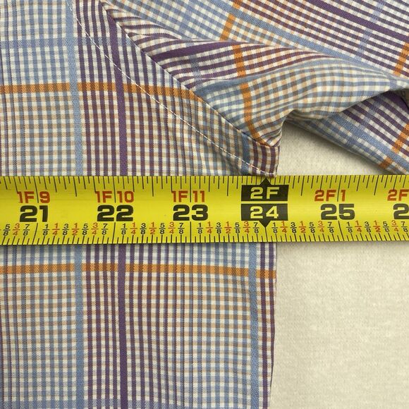 Bugatchi Men Shirt Button Up Long Sleeve Seersucker Pastel Tattersall-XL - Picture 9 of 14